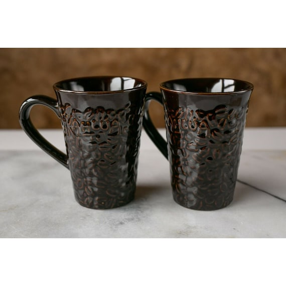 KAHLUA Coffee Bean Mug Cup Brown Textured Pernod Ricard Alcohol Liquor Set of 2 Etsy Australia