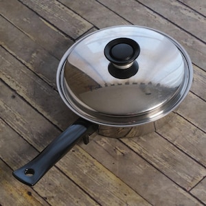 Hom Ec Nu-Cor by WEST BEND Stainless Steel 8” Saute or Fry Pan with Lid CLEAN