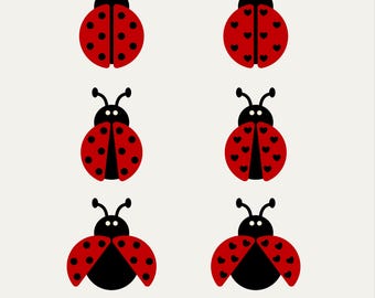 Ladybug SVG & PNG Bundle | with Heart Spots, Flight Trails