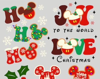 Mickey Mouse Christmas SVG Bundle | Holiday Cut Files (Digital Download)