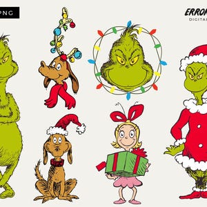 Grinch SVG, kerst Svg, Max SVG-bestanden knippen, Cindy Lou Who Svg, Christmas Light Svg, Santa Svg, Merry Grinchmas Svg, Grinch Face Svg