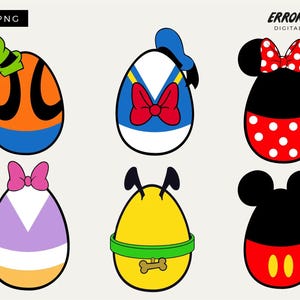 Disney Easter Egg SVG, Disney Character Easter SVG, Mickey and Friends Easter Eggs svg Cut Files for Cricut & Silhouette