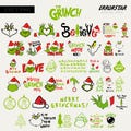 Grinch Christmas SVG Bundle: Fonts, Faces, Hands, and Quotes (Digital Download)