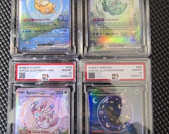 Pokemon Fan Card, Choose Your Pokemon, Handmade Trading Card, Card or Slab Display, Bubble Pokemon Card, Made in Sydney