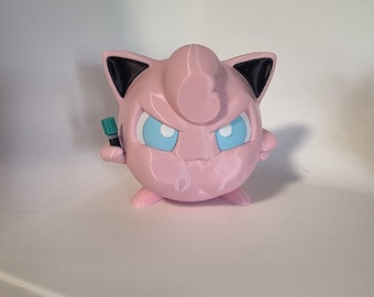 Jigglypuff Window Decor, Pokemon Room Decor, 3D Printed Pokemon Gift, Gaming Room Decor, Kids Bedroom Decor