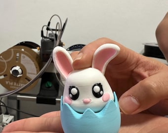 3D Printed Easter Bunny Egg Fidget Clicker: Sensory Toy