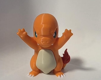 Charmander Window Decor, 3D Printed Pokemon Figure | Fan Gift for Him, Gaming Room Decor | Australian Made Handmade