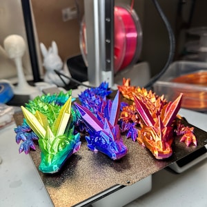 Articulated Crystal Dragon: 3D Printed Bendy Figurine (25cm)