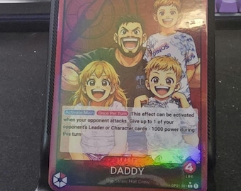 Custom One Piece Card, Personalized Anime Gift, Trading Card Keepsake