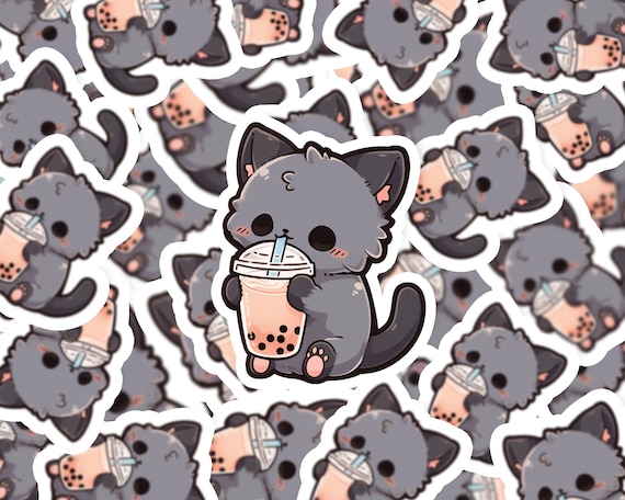 Boba Cats’ Labels Sticker Sheet Boba Cats’ Labels Sticker Sheet