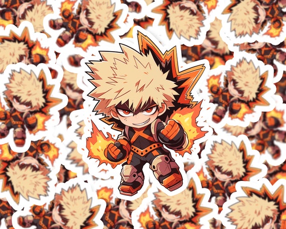 Katsuki Bakugo Sticker | My Hero Academia | Kacchan | Anime/Manga | Die Cut Easypeel | Water Resistant | Holographic Gem/Glass | Glossy
