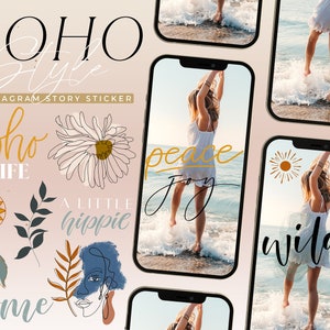 150+ BOHO Instagram Story Stickers