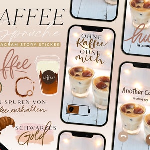 170+ autocollants d'histoire Instagram de CAFÉ // autocollants d'histoire d'IG