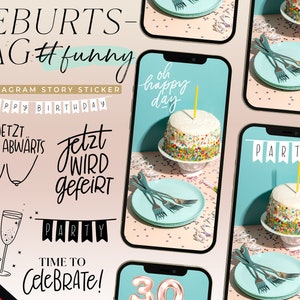 190+ BIRTHDAY Instagram Story Stickers I BIRTHDAY Insta Story Stickers Funny