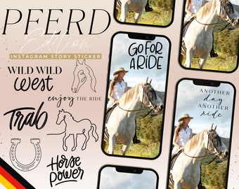 170+ HORSE Instagram Story Stickers I RIDING Insta Story Stickers
