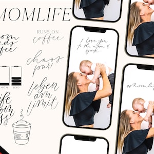 150+ MOMLIFE Instagram Story Stickers I Mom Life Insta Story Stickers