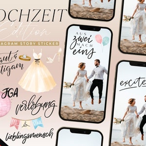 180+ WEDDING Instagram Story Stickers I MARRY Insta Story Stickers