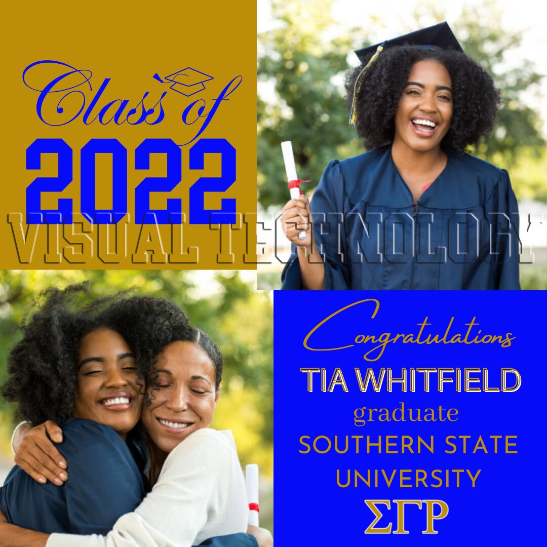 Sigma Gamma Rho Graduate Template for Instagram or Facebook Etsy
