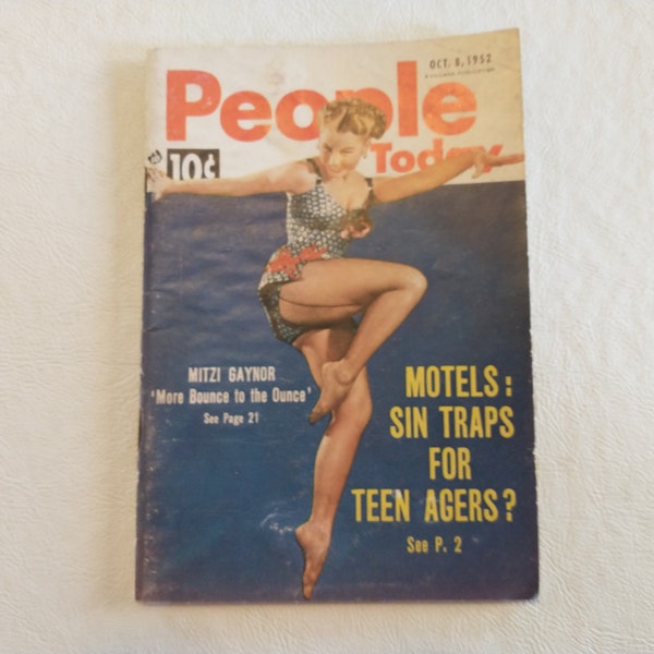 Vintage People Today Magazine Mitzi Gaynor 1952 Pinup Magazine Short Articles Pop Culture