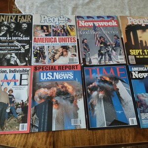 Vintage Collection Of Eight Magazines From Around September 11, 2001 All In Excellent Condition