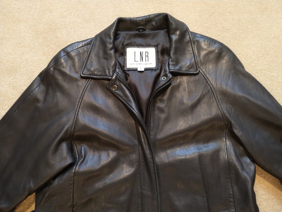 Vintage LNR Women's Black Leather Jacket Size M - image 2