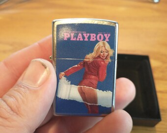 Vintage Playboy Zippo Cigarette Lighter New in Box Wonderful Pinup Lighter Sealed March 1975