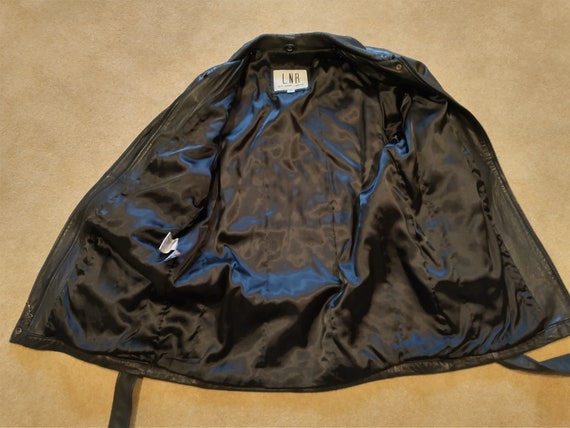 Vintage LNR Women's Black Leather Jacket Size M - image 8