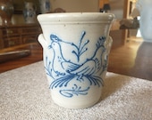 Vintage Maple City Pottery Medium Vase Two Birds Motif 1993