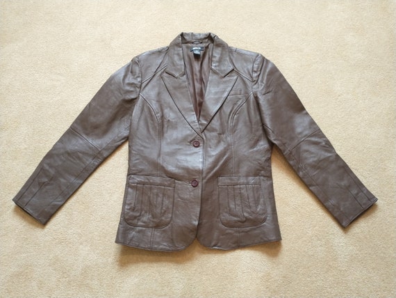 Leather jacket cheap size 14