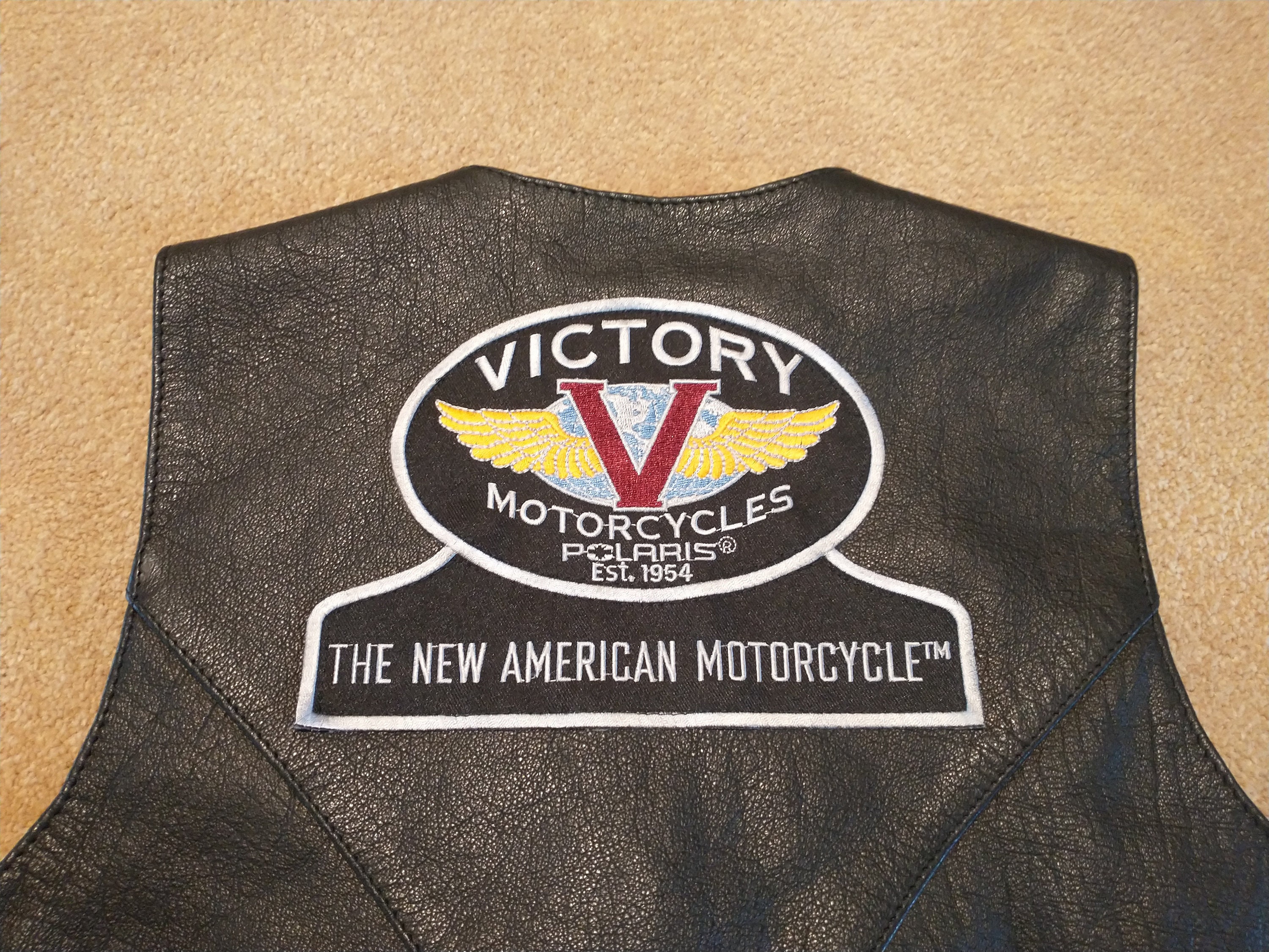 Victory motorcycle leather clearance vest