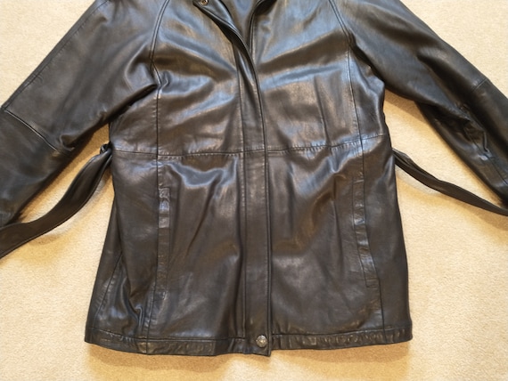 Vintage LNR Women's Black Leather Jacket Size M - image 3