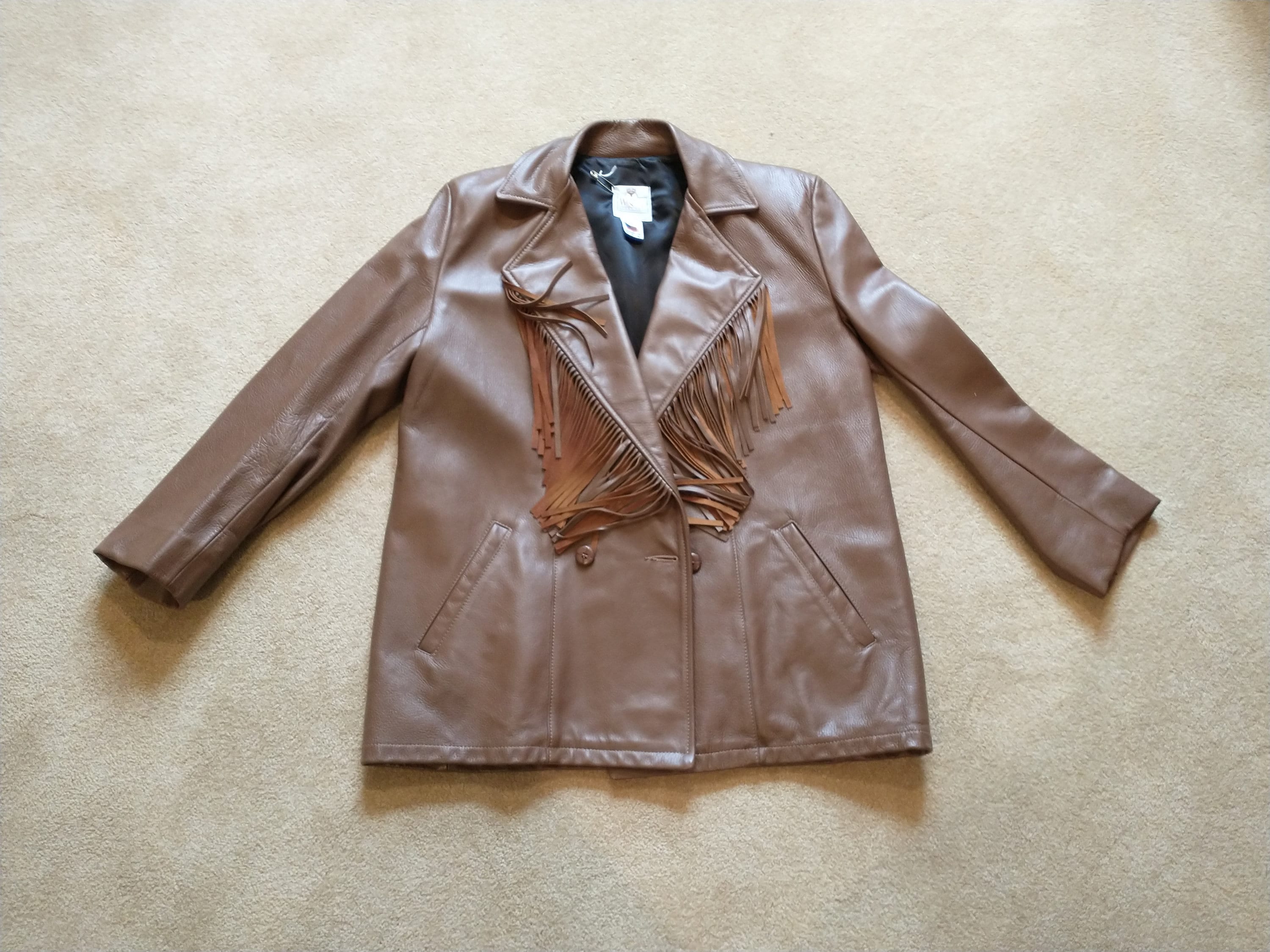 ヴィンテージ mid Western フリンジ レザージャケット ディアスキン Vintage Mid Western Men's New Berlin Deerskin Leather Jacket