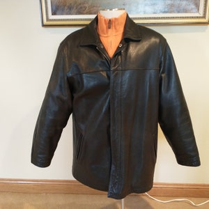 Vintage Men's Croft and Barrow Genuine Leather Jacket Size L Zipper ...