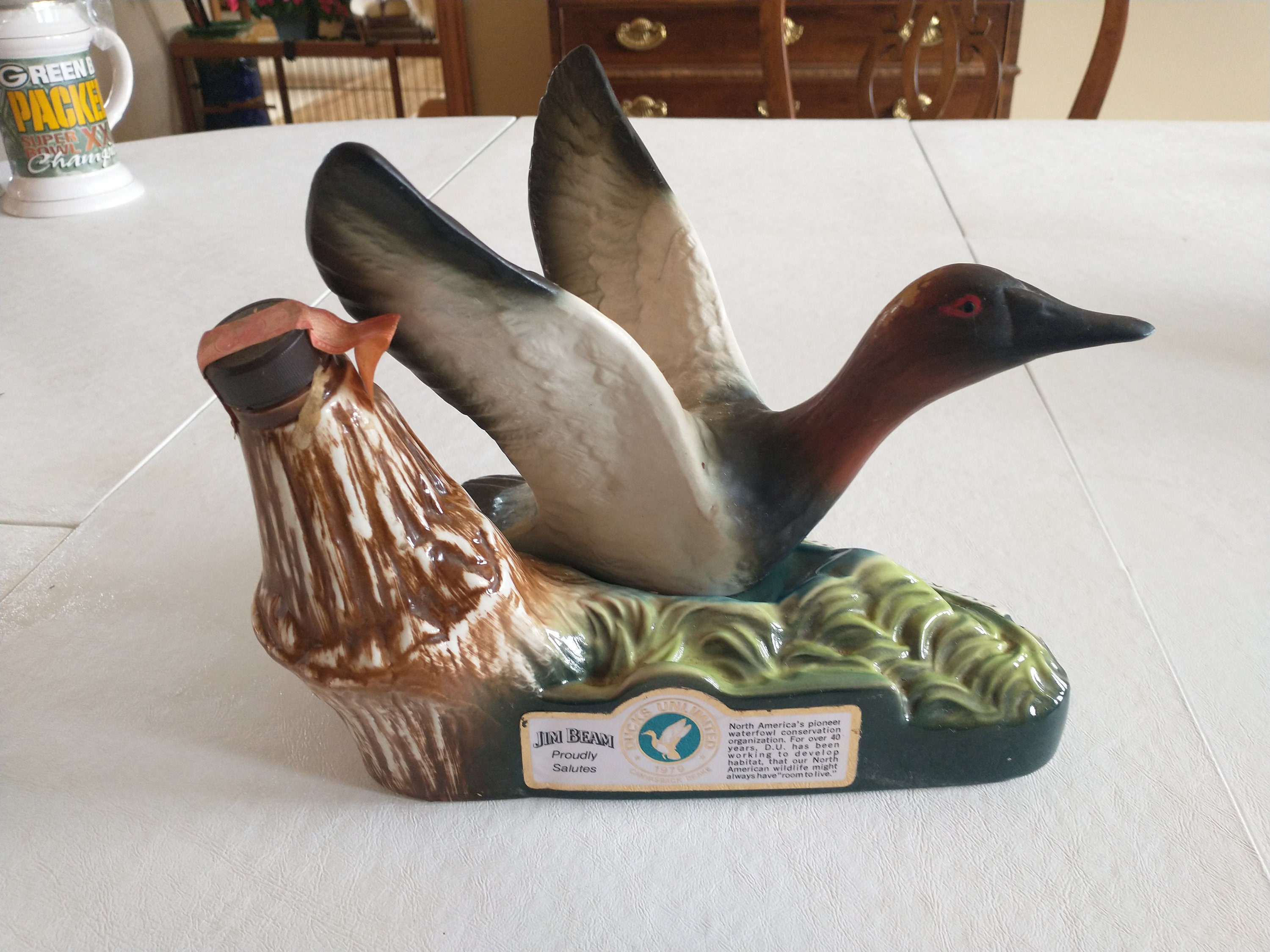 Vintage Jim Beam Ducks Unlimited Decanter 1979 Canvasback Etsy