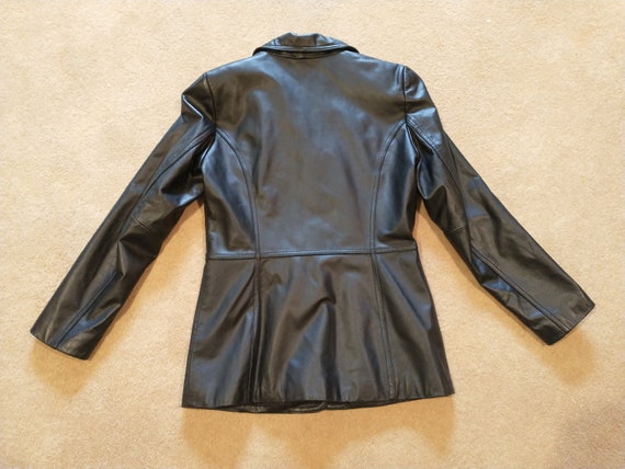 Vintage Colebrook Women's Black Leather Jacket Li… - image 4