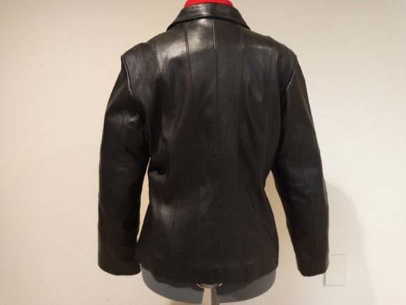 Vintage Mossimo Women's Real Leather Black Leather Jacket Size XL -   Norway