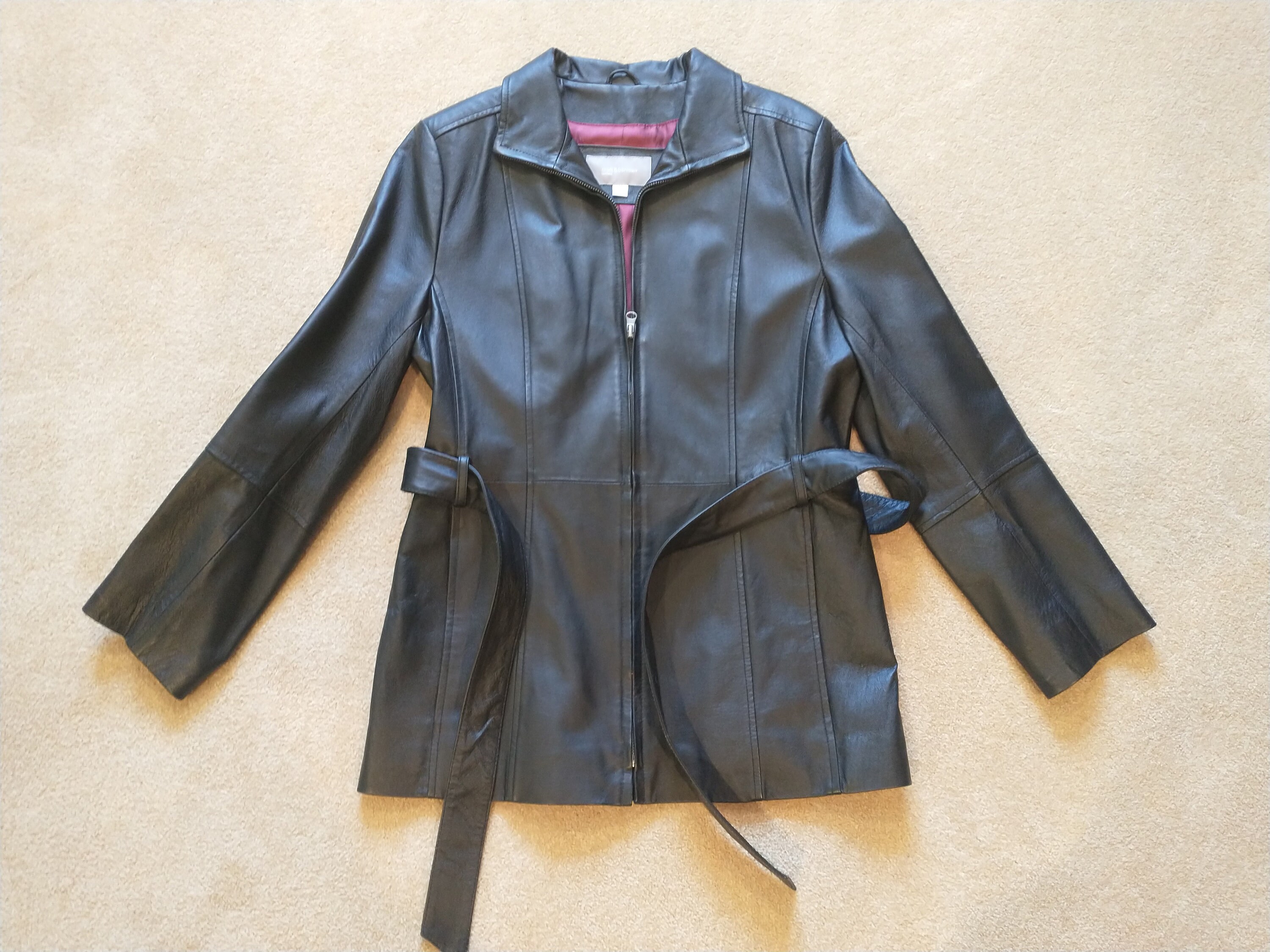Black Leather Jacket Size 