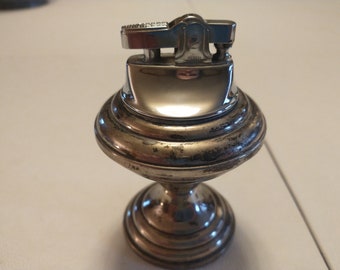 Vintage Table Lighter Silver Plated Base Doesn't Work Right Now