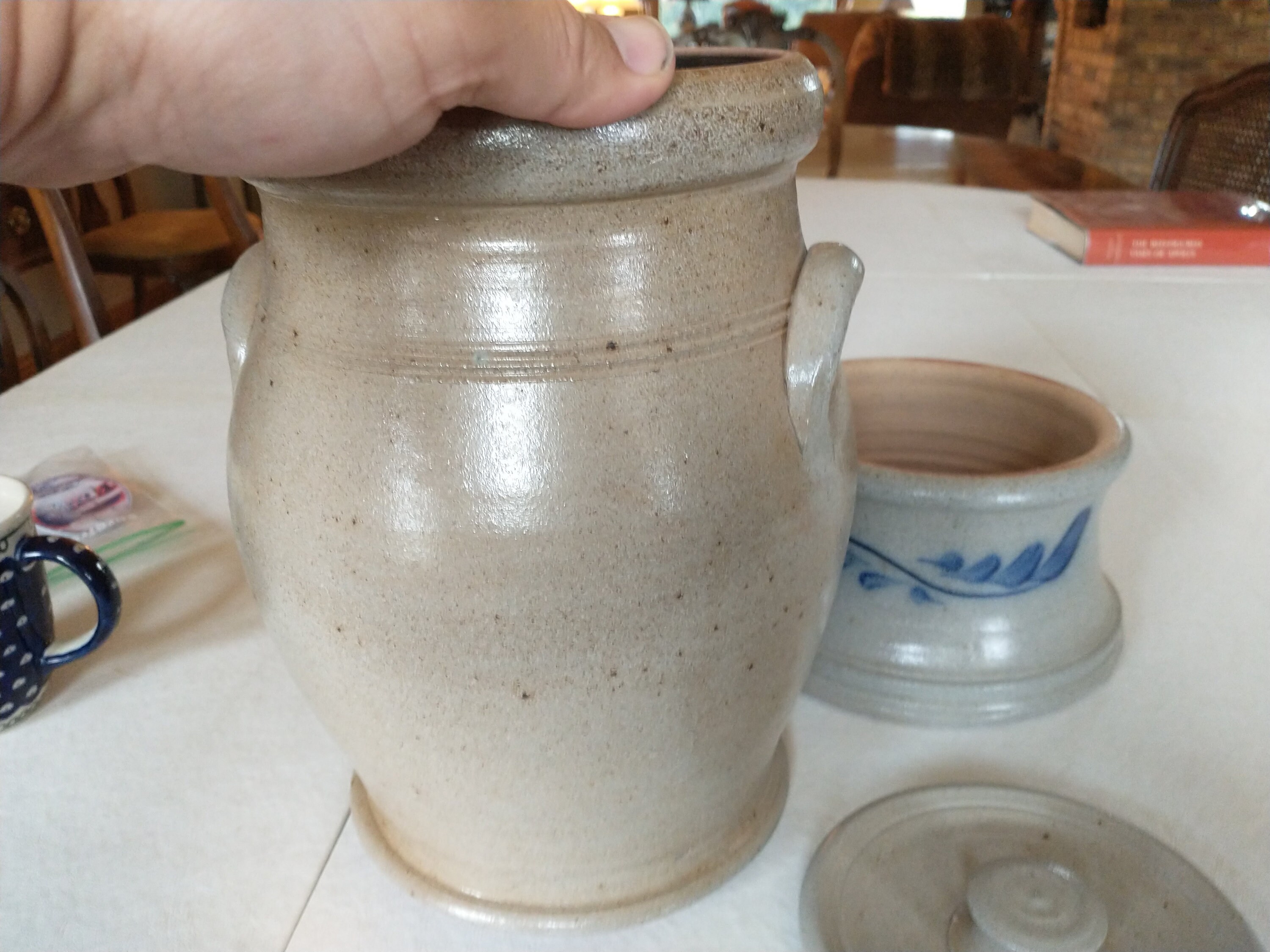 Vintage Rowe Pottery Works Stoneware Salt Glaze Water Cooler Vintage Rowe Pottery Works Stoneware Salt Glaze Water Cooler