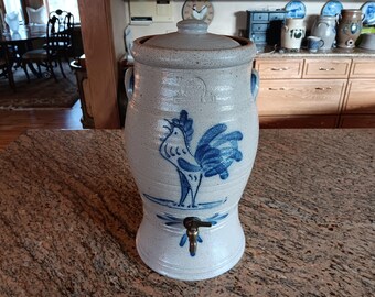 Rowe Pottery Works 1993 Crock/canister SET 3 Pc. Farm