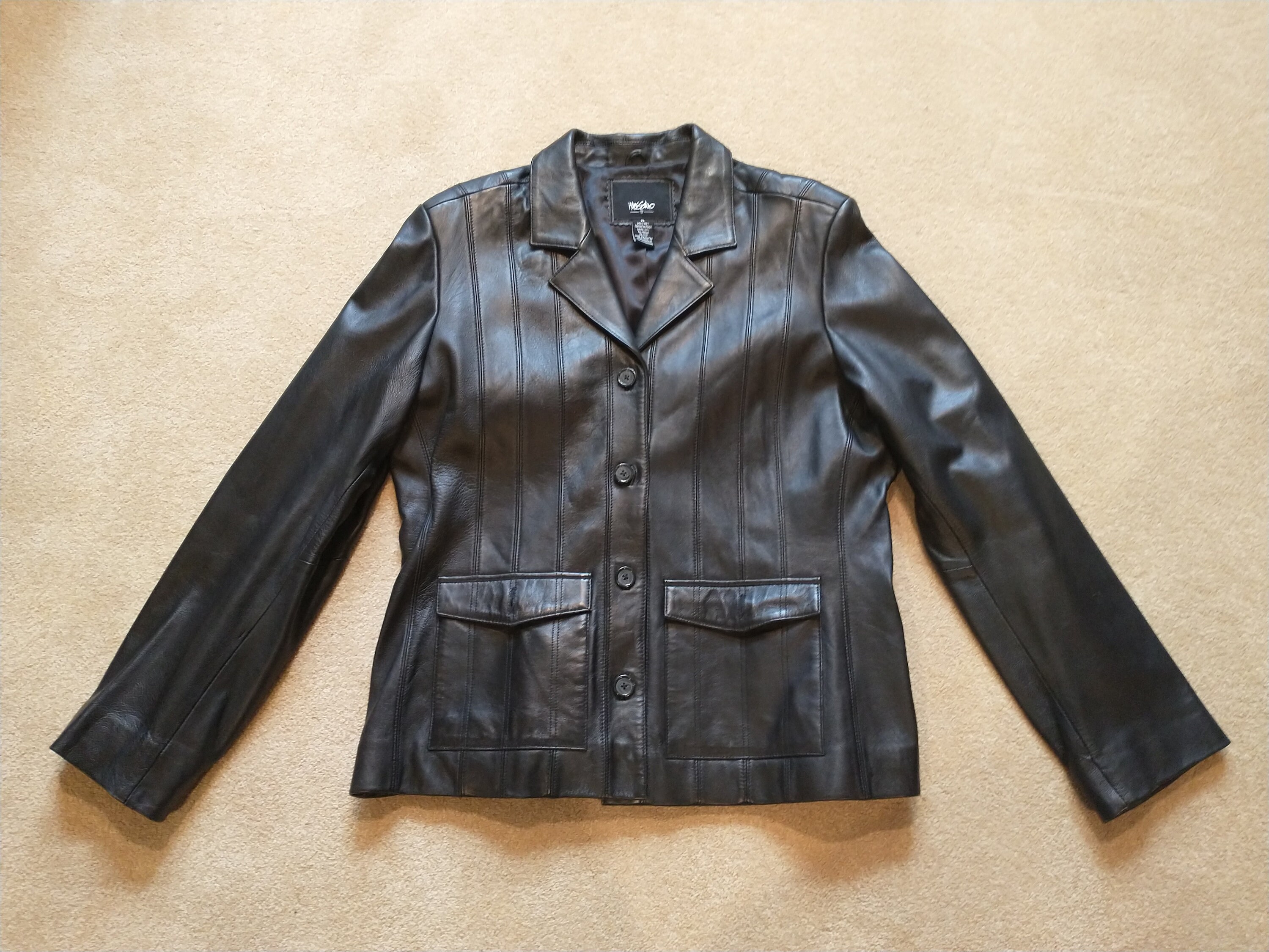 Mossimo black leather jacket best sale
