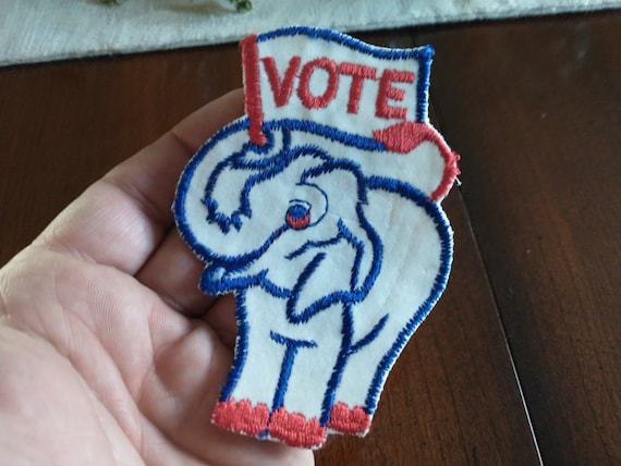 Vintage Vote Patch Republican Elephant