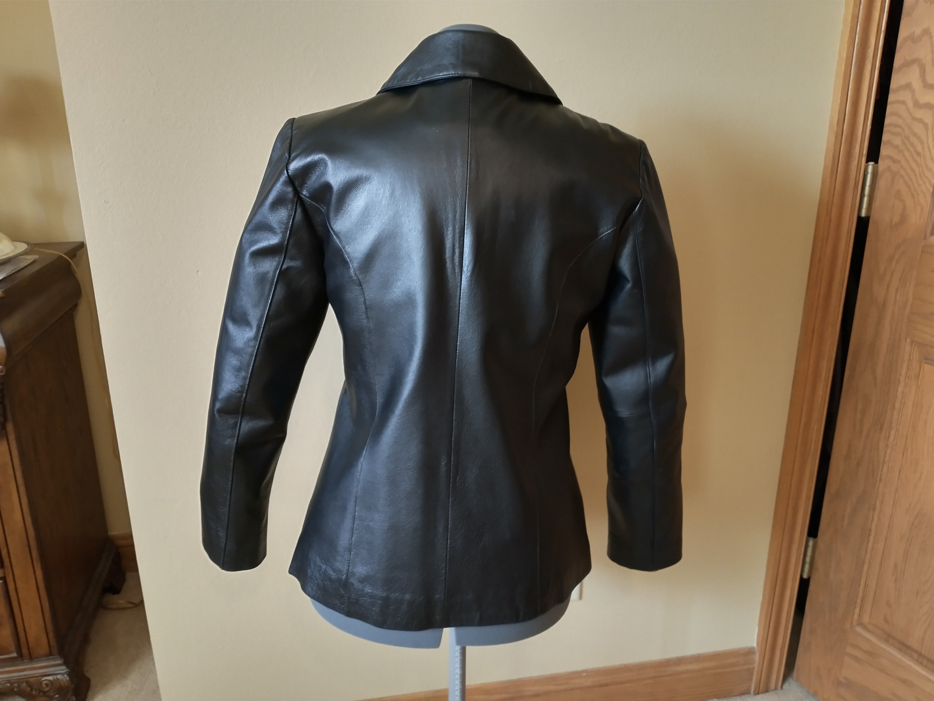 Black Leather Jacket Size 