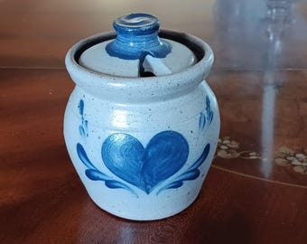 Rowe Pottery Works 陶器キャニスター Rowe Pottery Historical Collection Salt Glaze 7.5
