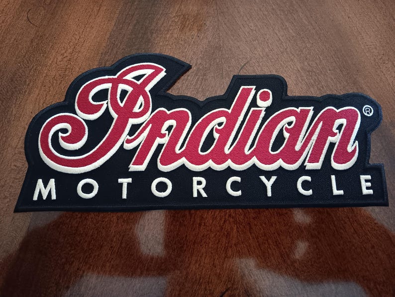 Vintage Large Indian Motorcycle Iron on Patch - Etsy