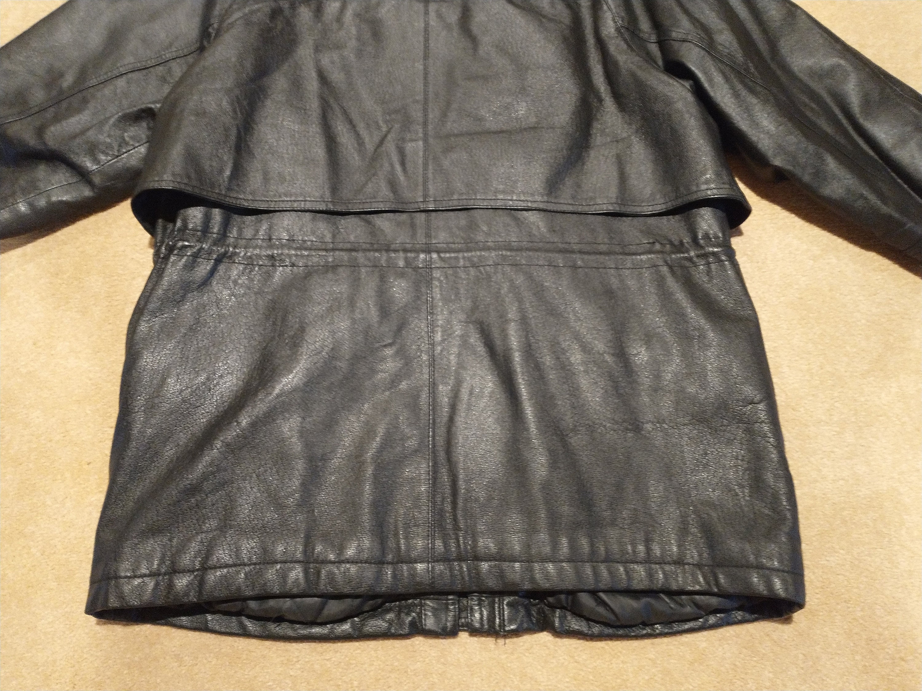 Liz baker essentials leather coat 2025