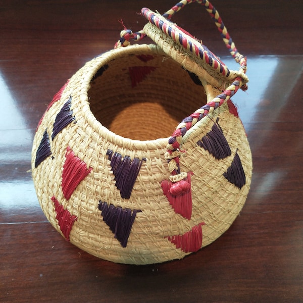 African Woven Basket Etsy