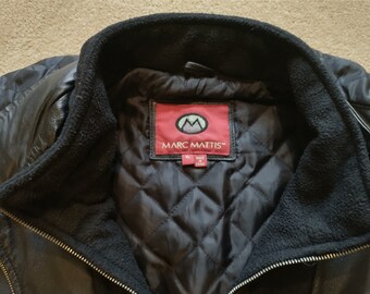 Marc Mattis Men's Black Leather Jacket 