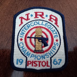 Vintage NRA Pistol Championships Patch 1967