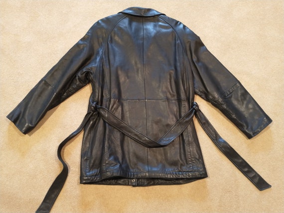 Vintage LNR Women's Black Leather Jacket Size M - image 4